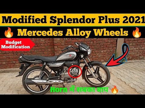 Splendor Plus bs6 Modified With Mercedes Alloy wheels | Alloy Wheels For Splendor Price |