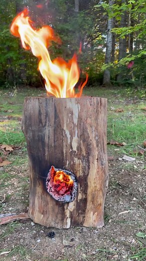 Surf & Turf Jet Log 🪵 🔥 Nowadays, most #rocketstoves are made of metal with plenty of designs to choose from. However, Jet Log are basically designed using #wood and are very easy to make on your own. Go and try it!