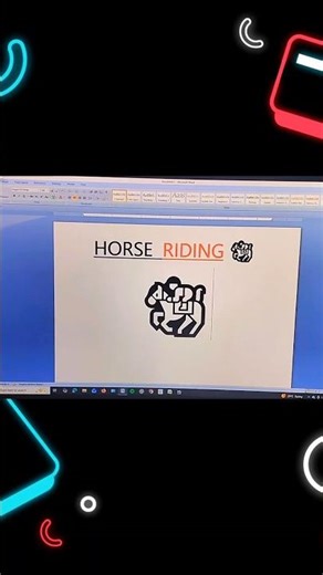 Draw Horse Riding 🏇 in Ms word use shortcut 🔍⚡ key for windows 🪟 #msword #tips #foryou