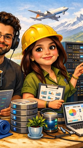 Subh | Traveller | Photographer on Instagram: "Proof that life is not just about debugging… it’s about building memories together ❤️ 🎨 AI Prompt used: “Create a Cute detailed caricature of in warm vibrant cinematic lighting, ultra-detailed digital illustration, 16:9 composition, clean anatomy, Pixar-style realism.” #EngineerCouple #TechLove #trending #fyp #fypppppppppppppppppppppppppppppppppppppppppppppppppppppppppppppppppppppp engineer couple reel, AI caricature couple, software engineer lifes