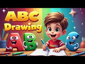 Easy Alphabet Drawing Step by Step | ABCD for Kids