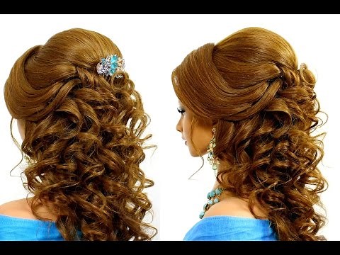 Romantic wedding hairstyle for long hair tutorial