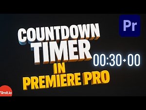 How to Make a Countdown Timer in Premiere Pro (Fast & Easy No After Effects!)