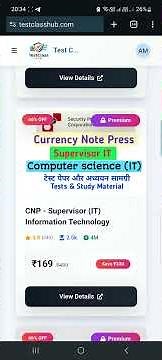 Currency Note press (CNP) PYQ & Test paper for Technician & Supervisior