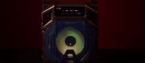 QFX PBX-22-BL Bluetooth Party Speaker | Portable Outdoor Speaker | Rechargeable 4” Woofer, LED Party Lights, USB/TF Reader, FM Radio (2021 Model)