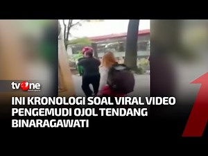 Videonya Viral, ini Fakta Pengemudi Ojol yang Tendang Binaragawati | Kabar Pagi tvOne