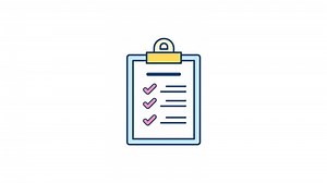 Download Animated Checklist icon in Colored Outline Style, transparent background for free