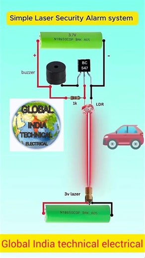 Hom_to_make_Laser_Security_System_Using_LDR_and_BC547_Transistor_#digitalmodes #electricalindia