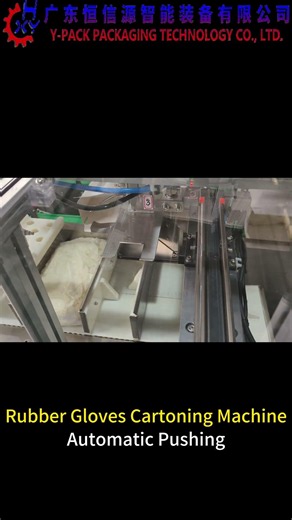 Rubber Gloves Cartoning Machine---Automatic Pushing#packagingmachinery #automaticcartoning