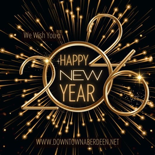✨🎉 Happy New Year from Downtown Aberdeen! We’re looking forward to a year filled with new beginnings, community events, and continued support for local businesses. Thank you for being part of what makes our town thrive. | Downtown Aberdeen