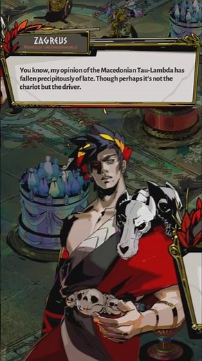 Zagreus tells Theseus it's about the driver not the chariot #hades