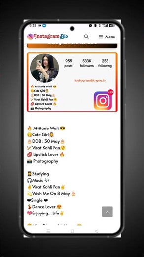 instagram bio ideas instagram long 3d girl boys instagram bio kaise likhe instagram stylish bio