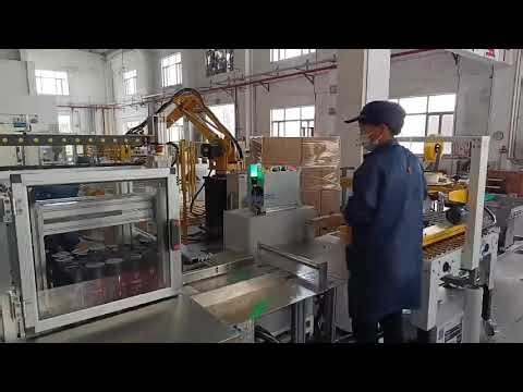 AILE Aerosol Cans Semi Automatic Case Packer Aerosol Filling Line In Customer Factory