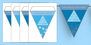 GCSE Science - Physics Equation Triangles Display Bunting