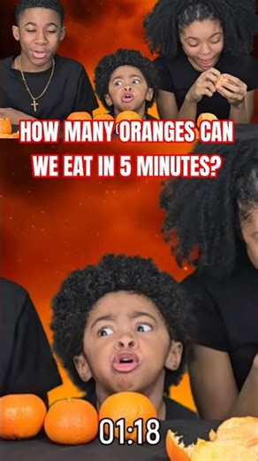 Halo orange speed eating challenge gone wrong 🤢 #shorts #challenge #family