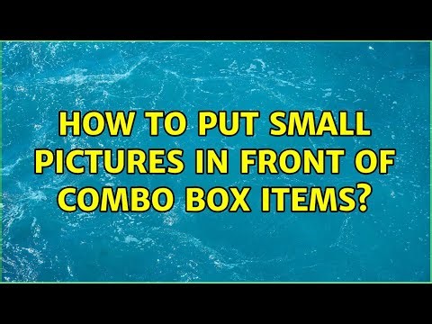 How To Put Small Pictures in front of Combo box items?