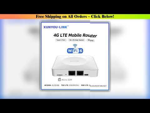 4G LTE Router WiFi 6 SIM Card Modem Support 32 Device Connections Mobile Wireless Router TypcC Inte