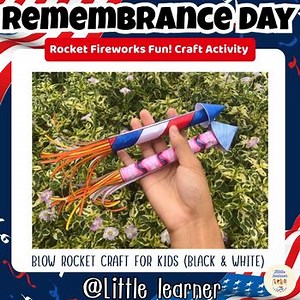Rocket Fireworks Fun! Craft Activity | Blow Rocket Craft for Kids
