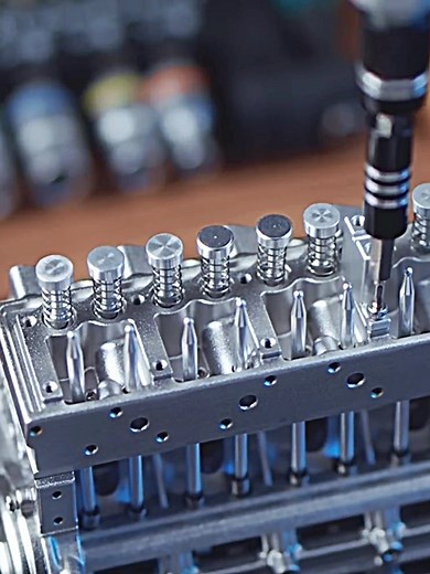 I built a mini 4 cylinder engine model kit - part 01 #build #enginebuild #turbofan #scalemodel #fyp