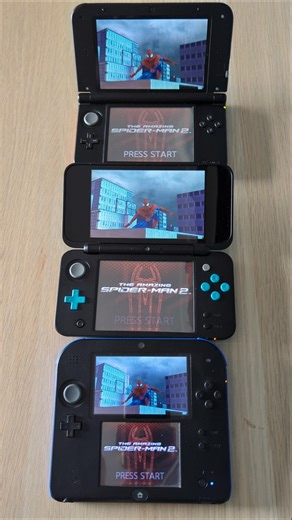 The Amazing Spiderman 2- Nintendo 3DS XL vs New 2DS XL vs 2DS Speed Comparison