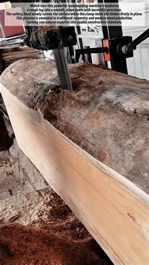 Satisfying Wood Log Shaping with Precision Machine