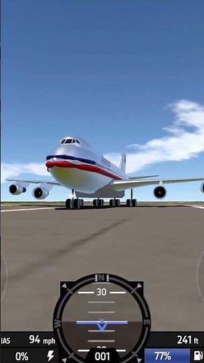 Boeing 747-100 American Airlines Hard Landing #shorts #americanairlines #simpleplanes #gaming