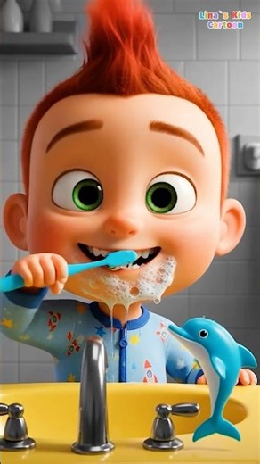Cartoon Kids Brushing Teeth 🎵🪥 Fun Teeth Song for Kids