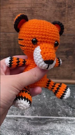 Little stuffed tiger toy for baby, soft tiger cub animal doll, first cute best baby wild toy
