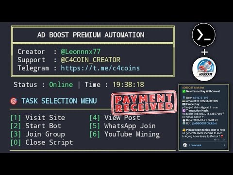 Nuyul New Crypto Earning Teligram Bot Script - Auto Claim Task Via Termux No Need Apikey Captcha