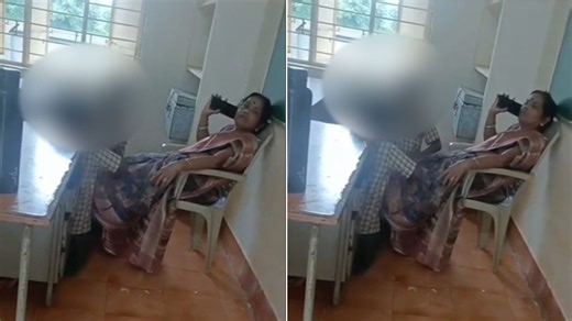 Video: Andhra teacher gets foot massage from students in class, suspended