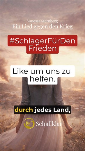 Ein Lied gegen den Krieg - Vanessa Sternberg | SCHALLKLAR #schlager #musik #deutsch