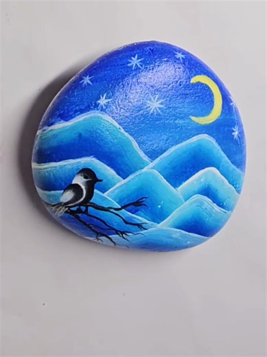 Rock Painting: Beautiful Birds Art on Stone