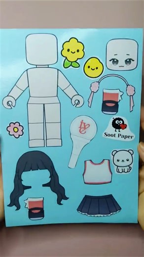 1 " 🌸DIY paper "멜로블록스 | 로블록스 교복 ASMRASMR Changing School Outfit | MeloBlox