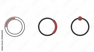 Animated Loading Icons Collection - Dynamic Loading Circles, Loader Rings, Spinner Animations, Waiting, Processing, and Buffering Effects, Progress and Refresh Indicators Alpha Channel transparent Stock Video