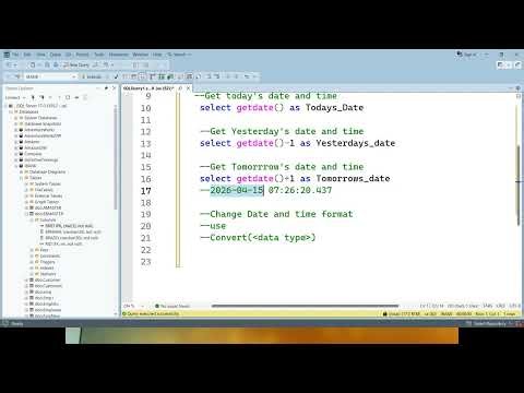 28 SQL Server Date and Time Functions Part1