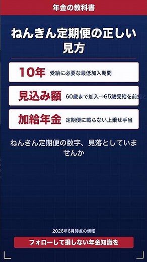 ねんきん定期便の正しい見方