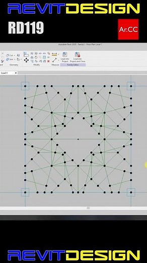 Revit Adaptive Arabic Pattern #Shorts