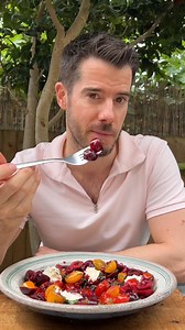 1.7K views · 29 reactions | Cherry on top of summer!  Get ready to pucker up for John Gregory-Smith's vibrant Cherry Salad recipe, perfect for a breezy lunch or BBQ side. From juicy cherries to burst-in-your-mouth cherry tomatoes, creamy mozzarella, the delightful pop of pomegranate seeds, and fragrant basil, this salad is a symphony of flavours.  For the full recipe and all the ingredients you need, tap the link below  www.ocado.com/johncherrysalad | Ocado | Facebook