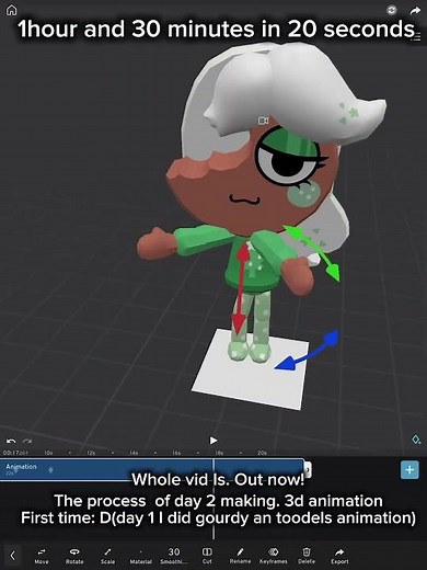 I met two hours lol the process of making 3d animation (first time