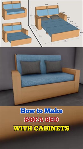 MAKE A SOFA BED WITH CABINETS , amazing tips #tutorial #DIY #tricks #tips _112 | Jefferson Bonilla