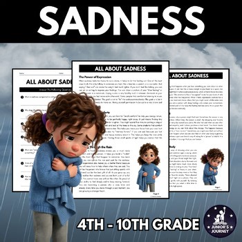 Sadness | Reading Comprehension | Social Emotional Learning | Worksheet
