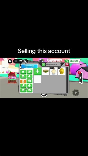 Selling this account 3.3 million eggs 126k bucks #adoptme #fyp #buynow #roblox #selling