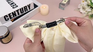 Big Hair Bows for Women, 6pcs Silky Satin Bow Hair Clips with Long Tail, French Style Bows for Hair