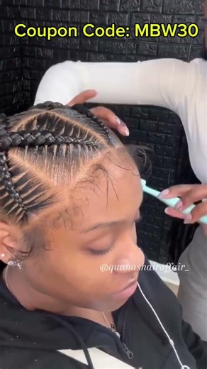Four Criss Cross Stitch Braids Hairstyle｜Stitch Braids Tutorial for Beginner Friendly #mybraidedwig
