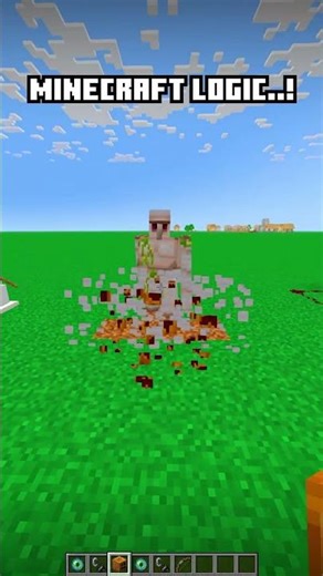 Weird minecraft LOGIC 🤪 WAIT FOR THE END.... #minecraft #shorts