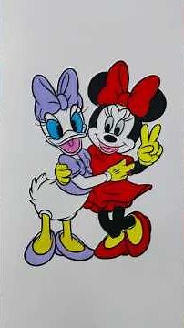 Minnie Mouse & Daisy Duck Coloring | Disney Best Friends Drawing | Fun & Relaxing Coloring Video