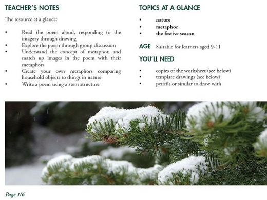 T is for Tree: Festive Nature Metaphors | Teaching Resources