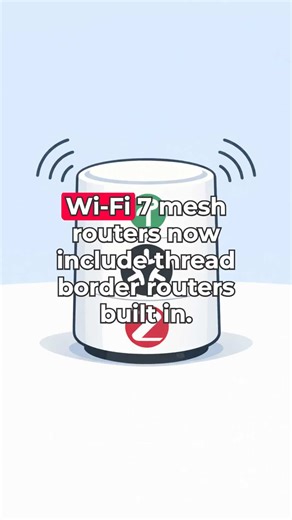 Wi-Fi 7 mesh routers now include Thread border routers and Matter controllers. One device replaces your router and smart home hub entirely. #SmartGeekHome