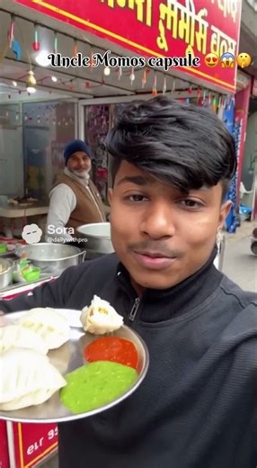 Uncle ne banaya capsule se momos😍🧐 #shocking #shorts #streetfood #trending