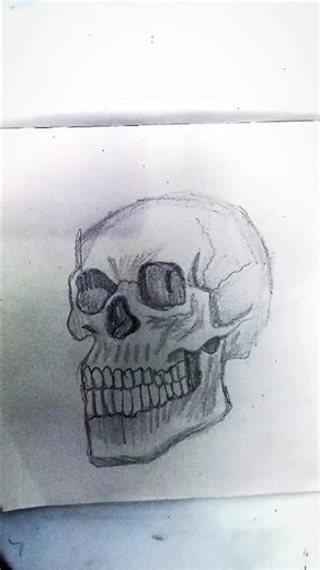 Insane Man Skull Pencil Sketch in 5 Min! 😱 You Won't Believe the Detail!